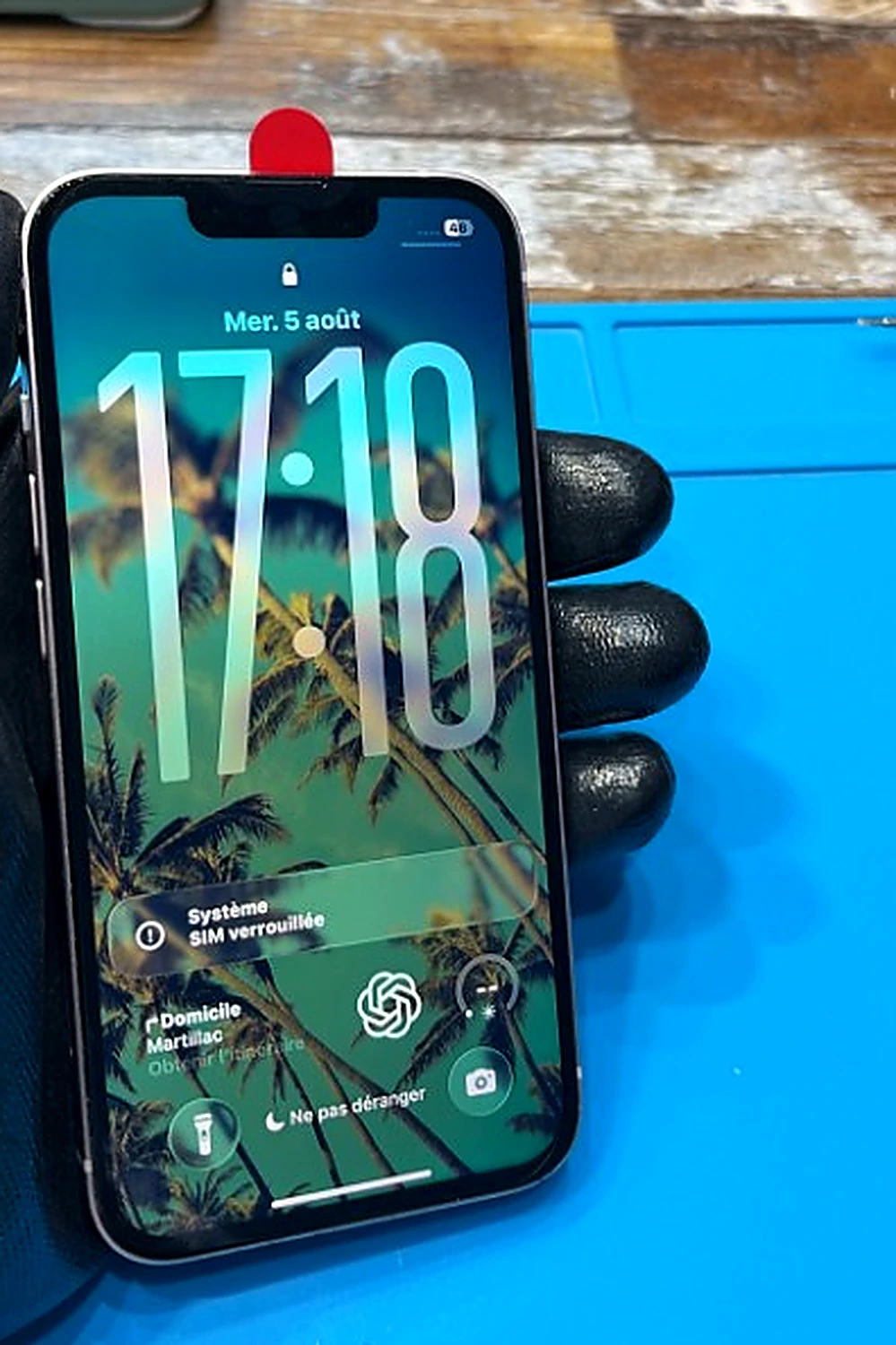 iPhone écran remplacé après réparation